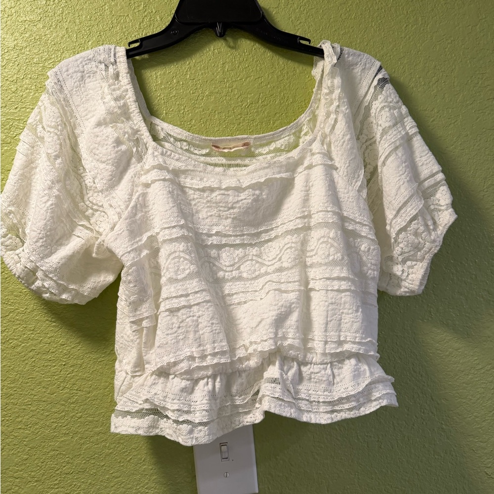 Altar'd State White Lace Blouse - Picture 2 of 7